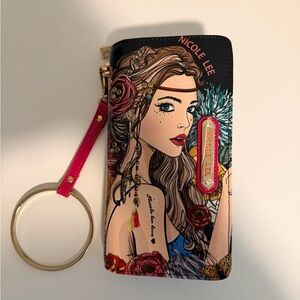 Nicole Lee Artistic Multicolor Wristlet